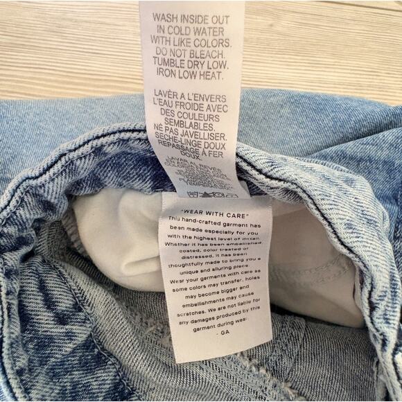 Good American High Waist Straight Leg Jeans 12/31 Light Wash Streetwear Retro - Picture 9 of 9